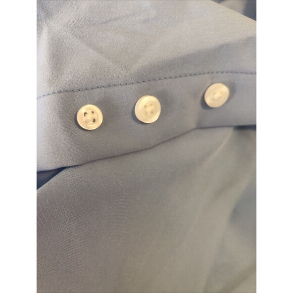 NAUTICA Boys Performance Poly/Spandex Blue L/S Dress Shirt M 10-12 EUC - Picture 4 of 6